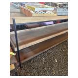 Modern Wood and Metal Shelf Unit, 15x80