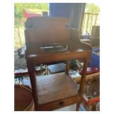 Wooden Washstand With Drawer And Shelf
