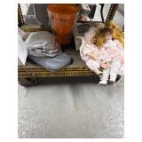 Lot: Dolls, Veuve Clicquot Bucket, Car,
