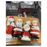 Four Christmas Ceramic Shakers