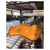 Amber Art Glass Pedestal Bowl