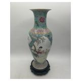 Chinese Famille Rose Porcelain Vase, 13"
