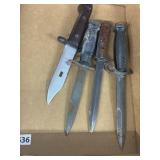 Four Military Bayonets