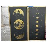 12x24 Framed Moon Phase Art Prints