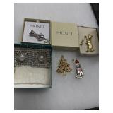 Costume Jewelry Brooch and Earring Lot