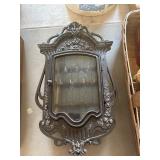Decorative Cast Metal Key Cabinet with Glass