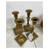 Four Brass Candle Holders