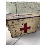 Metal First Aid Box With Red Cross Markings