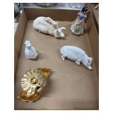 Porcelain Figurines and Trinket Box