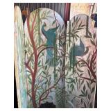 Hand-Painted Folding Screen with Birds, 63ï¿½