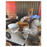 Cast Iron Horse Pedal Cart Ride-On Toy