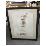 Media Text Artwork, 28 x 33 Framed