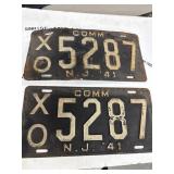 1941 New Jersey Commercial License Plates (2)