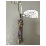 Sterling Amethyst Pendant With Crystals