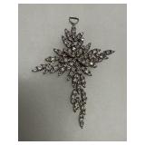 Sterling Silver .925 CZ Starburst Pendant
