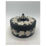 Wedgwood Black Basalt 5" Grape Trinket Box