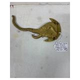 Solid Brass Elephant Wall Hook Bracket