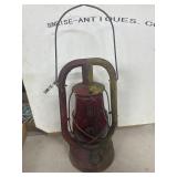 Monarch New York Metal Lantern with Red Globe