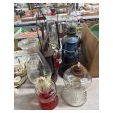 Six Oil and Kerosene Lanterns