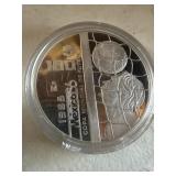 1985 Mexico FiFA Wold Cup Proof silver $100 coin