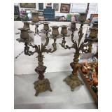 Pair Gilted Garniture Candelabras, 20.5"