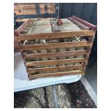 Wooden 13x13 Egg Basket With Slatted Sides