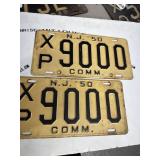 1950 New Jersey Commercial License Plates