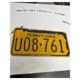 1950s Pennsylvania License Plate U08-761