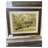 Rillhous Signed 20"x17" Framed Winter Scene