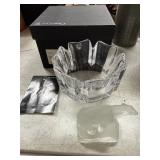 Orrefors Corona Crystal Bowl & Glass Bear