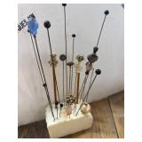 Hat Pins With Decorative Tops