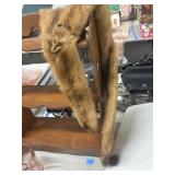 Brown Mink Fur Stole with Heads and Tails