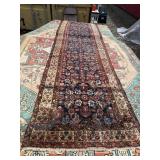 Persian Style Wool Runner Rug, 31x113 Inches