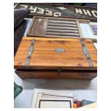 Bluebird Brand Pearl Button Cedar Chest