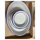 Dansk Denmark Blue Rimmed Stoneware Set