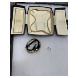 Pearl Jewelry Lot with Paul Garnier Watch