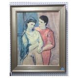 Framed Painting After Picasso, 28 x 34
