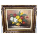 R. Pommaret Floral Oil Painting, 24 x 28