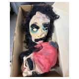 Two Rubber Costume Masks with Hair