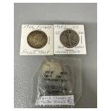 U.S. Silver Half Dollar Trio: 1928-S, 1961-D,