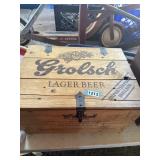 Grolsch Lager Beer Wooden Crate Box