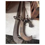 Iron Balance Scale with Counterweights