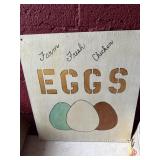 17x19 Farm Fresh Chicken Eggs Sign