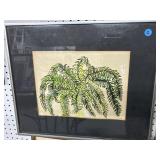 Signed Nina Framed Plant Artwork 15ï¿½x18ï¿½