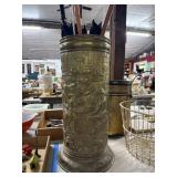Brass Umbrella Stand With Walking Canes