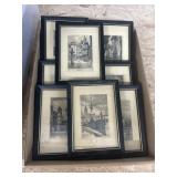 Framed Frankfurt Etchings