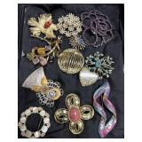Costume Brooch Lot