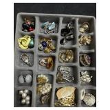 Costume Jewelry Earring and Brooch Lot
