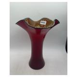 17ï¿½ Art Glass Flared-Top Vase