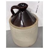 Stoneware Jug with Brown Glaze, 13 1/2" H